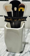 Ceramic Makeup Brushes Holder for Vanity White Bella Pro