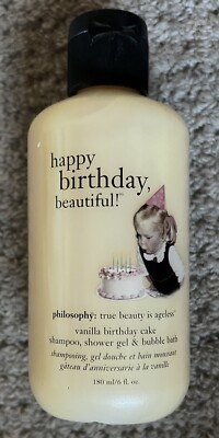 Sephora Philosophy Happy Birthday Beautiful Bubble Bath Shampoo Shower Gel 6 oz