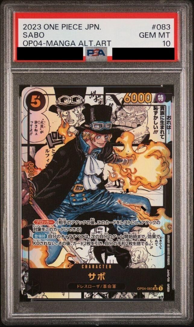 PSA 10 One Piece Card Game Sabo MANGA ART Super Parallel SR PSA 10 One Piece Card Game Sabo MANGA ART Super Parallel SR