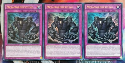 3x Metamorphestung MVP1-DE027 Ultra Rare 1.Auflage DEUTSCH PLAYSET NM Yu-Gi-Oh