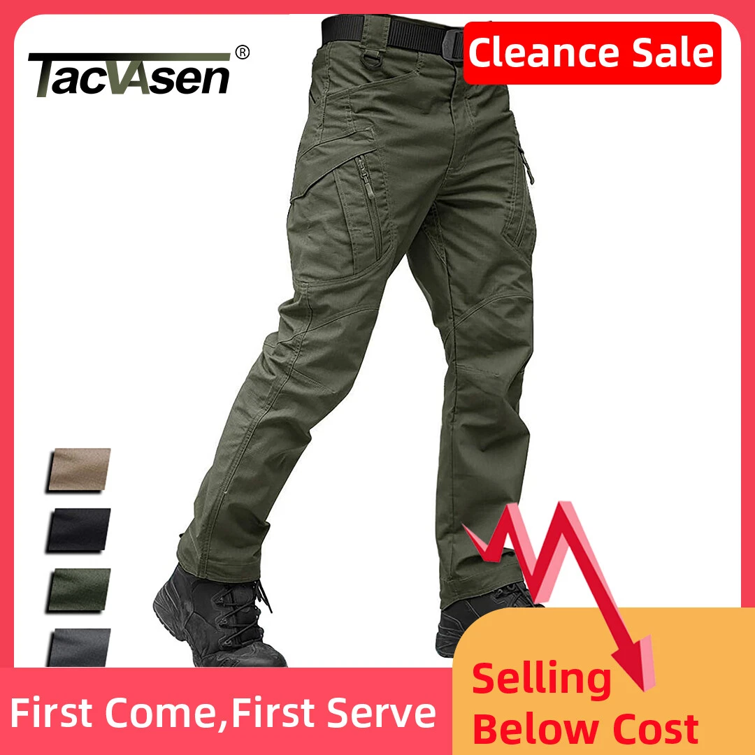 Men s Tactical Pants Army Combat Cargo Work Rip Stop Water Resistant Trousers US