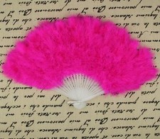 28 Staves Hot Pink Feather Fan Marabou Fan Dance Fan/Decoration Fan Wedding Fan