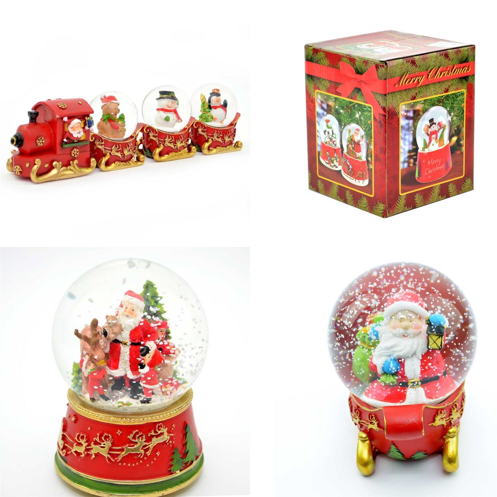 snow globe train set