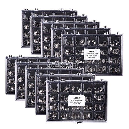 80pcs AZDENT Dental Orthodontic 1st Molar Bands with Buccal Tube MBT.022 16#-35# - Picture 12 of 12