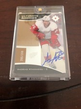 15/16 Ultimate Rookies Auto Andreas Athanasiou Hockey Card #71 295/299