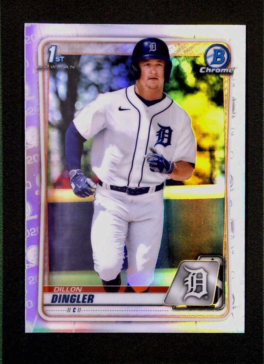 2020 Bowman Chrome Draft #BD-144 Dillon Dingler 1st Bowman RC Refractor Parallel