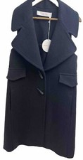 See By Chloe Navy Wool Sleeveless Coat/gilet.toggle Coat.sz 40(fits Uk 10/12)