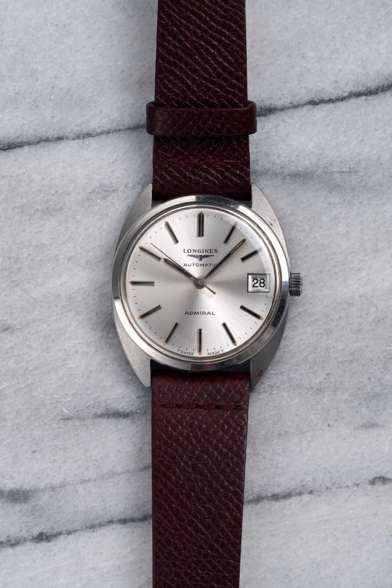 user_47a225b6様 LONGINES 純正アリゲーター 19mm Vintage Longines Admiral 1970s Automatic Cushion Steel 35mm Case