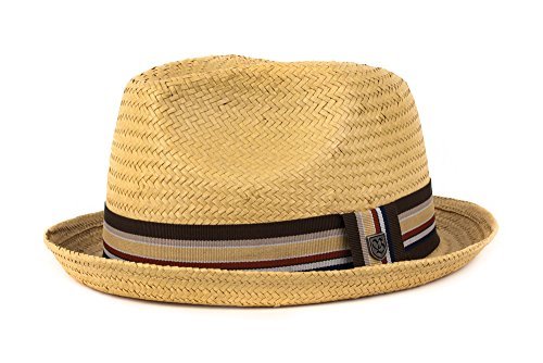 Brixton Mens Castor Straw Fedora Hat 