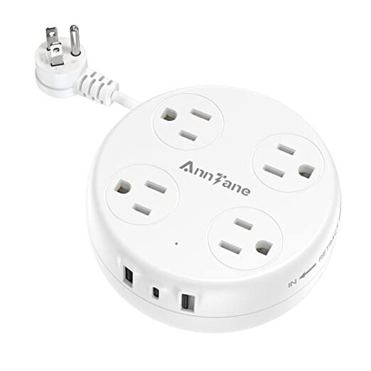 Cruise Essentials Travel Power Strip, Portable Power Strips with 4 Outlets 3FT