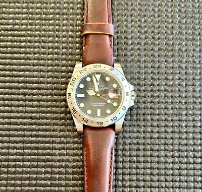 21mm DK BROWN Leather curved Strap 41mm Rolex Submariner 42mm