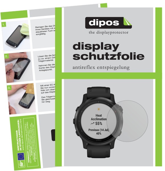 5X Schutzfolie FüR Garmin Fenix 6S Pro Display Folie Matt Displayschutzfolie-image