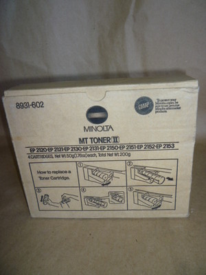 Konica-Minolta 8931602, 4PCS PER BOX BLACK Toner CARTRIDGE ORIGINAL