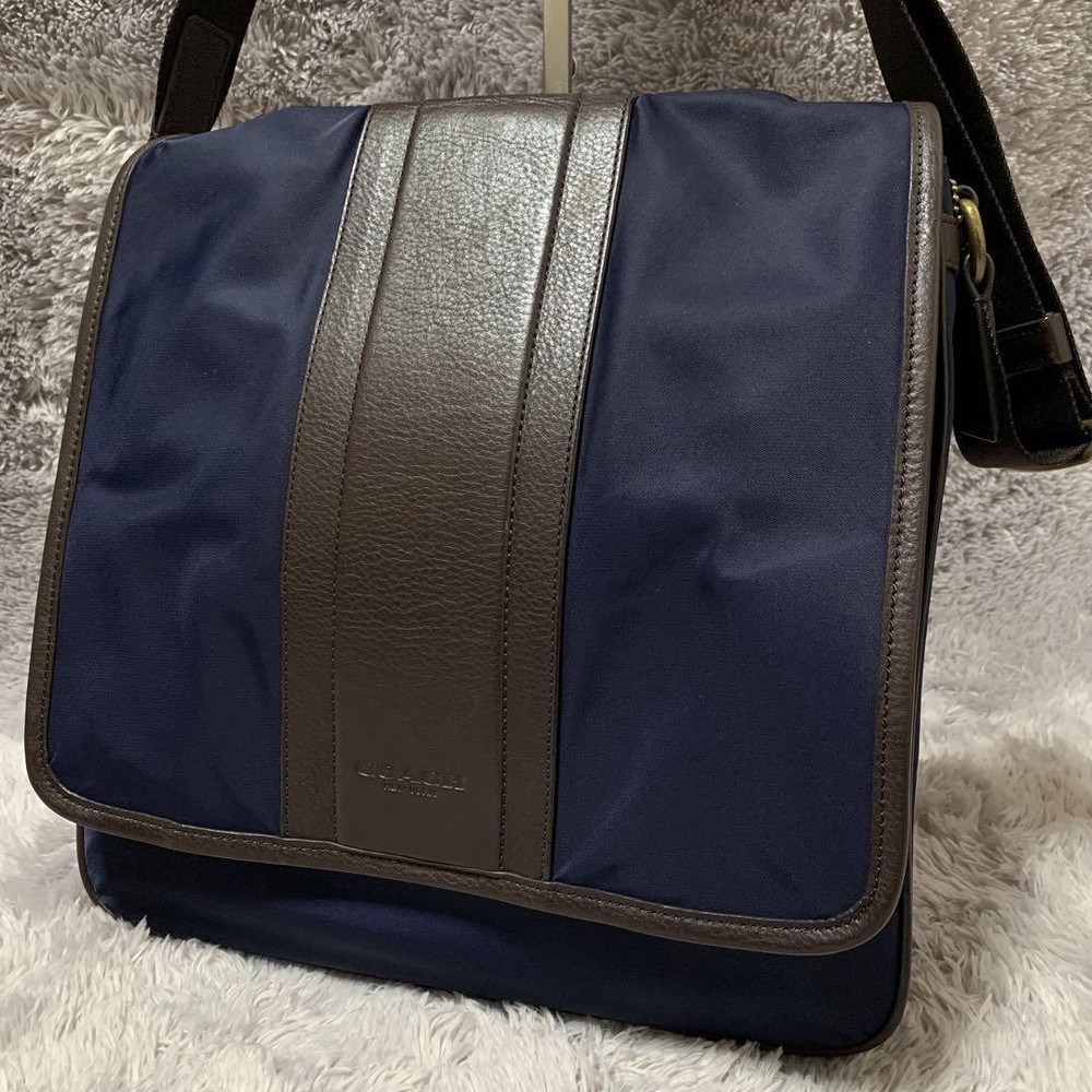 C-1 Coach Bicolor Nylon Shoulder Bag Crossbody Men'S