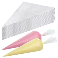 400 Pcs Disposable Piping Bags 12inch Anti-Burst Pastry Bags Tipless Icing Pi...