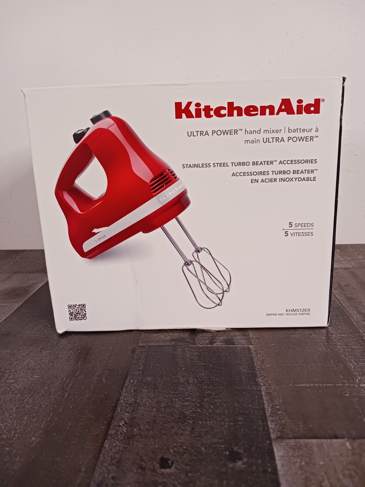 NEW KitchenAid 5Speed Hand Mixer KHM512ER Empire Red 883049270647 eBay