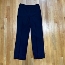 VTG 50s Navy Dress Pants Trousers Talon Gab Size 32x29 1960s Slacks Pinstripe