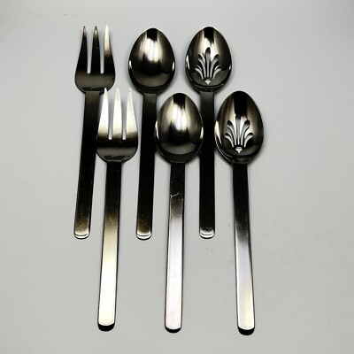 SABATIER SB18 Stainless Steel Glossy 6Pc Hostess Serving Pieces Flatware