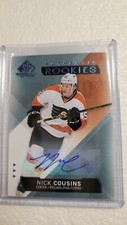 2015-16 SP Game-Used Authentic Rookies Blue Nick Cousins #179 Rookie Auto RC