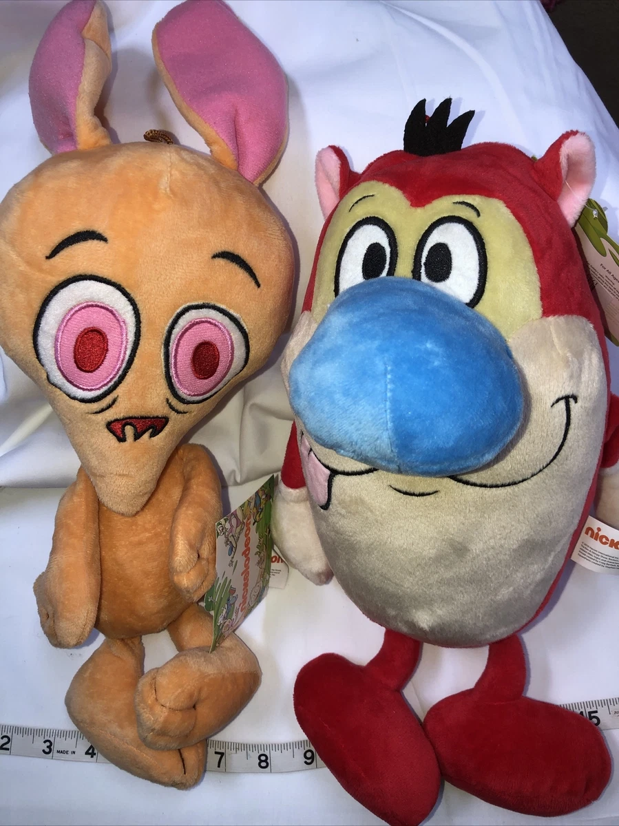 Giant Set of 2 Ren and Stimpy Plush Toys 18