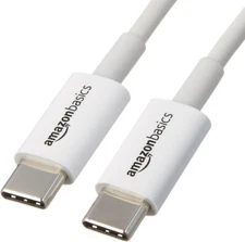 Amazon Basics USB-C to Fast Charger Cable, 480Mbps Speed, 6-Foot, White 