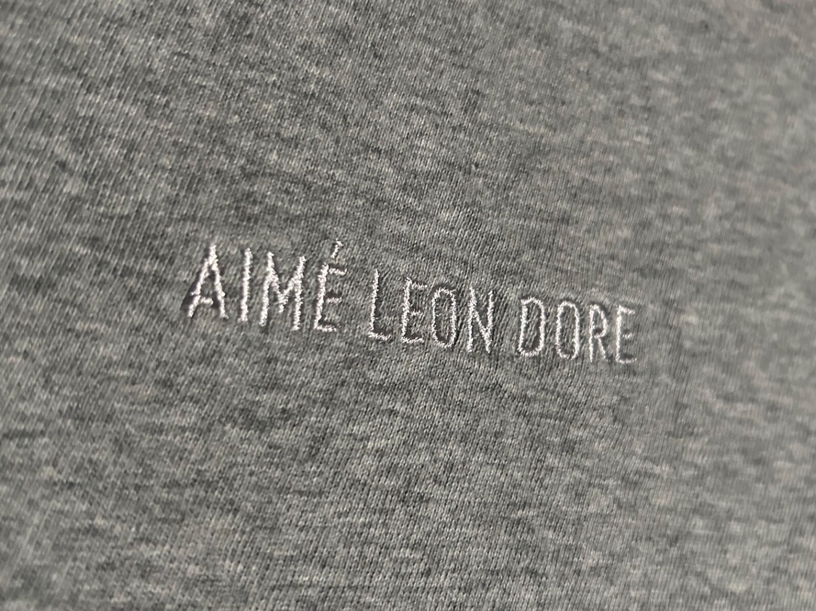 AIME LEON DORE t-shirt Men's heather grey MEDIUM long sleeve ald