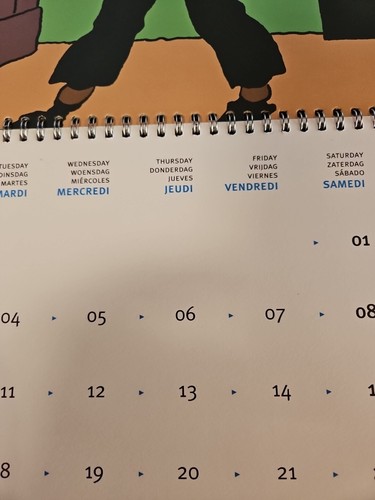 TINTIN calendar 2009 French - Picture 4 of 5