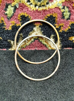 Lot of 2, 3.75''ID 3/16'' Craft Metal Rings Multipurpose Welded O-Rings Ruff Serf.