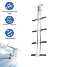 Badeleiter Poolleiter 4 Stufen Teleskopleiter Schwimmbad Yacht Leiter Edelstahl