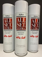 DeMert All Set Ultra Hold For Added Shine  Body Hairspray - 3 PACK / 12 OZ Each