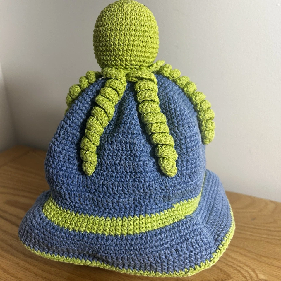 Boné SAN DIEGO HAT CO. DayLee Designs Octopus Sea Monster 1-2T azul verde - Imagem 3 de 4