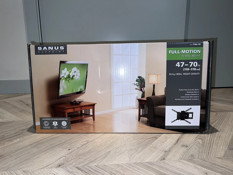 SANUS F180C-B2 FULL-MOTION TV MONTAJE EN PARED 47-70" - LIBERACIÓN RÁPIDA - TV6506 Foto 2 de 4