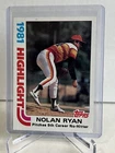 NOLAN RYAN 1982 Topps Baseball HIGHLIGHT Card # 5 - HOUSTON ASTROS Hall of Famer