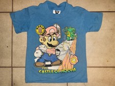 VINTAGE Super Mario Bros 3 World 8 Koopa Blue Shirt Size 5/6 Nintendo 1990 SMB3