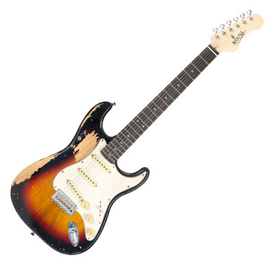 Rocktile Vinstage ST-BBSB E-Gitarre Sunburst Relic Guitar Aged Body Vintage