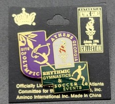 1996 Atlanta Olympic Games Rhythmic Gymnastics & Soccer Official Licensed Pin