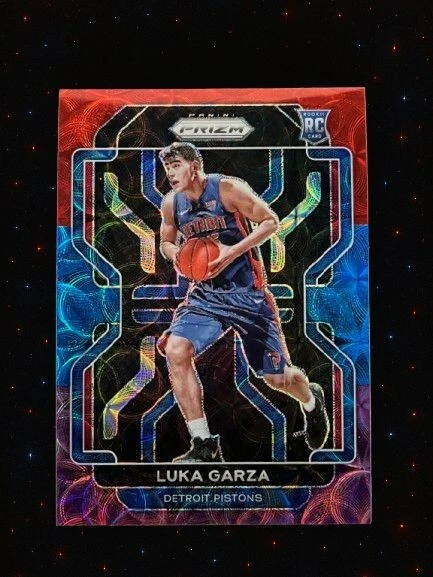 2021-22 Panini Prizm - Luka Garza #303 Choice Red Blue & Purple Prizm /15 RC