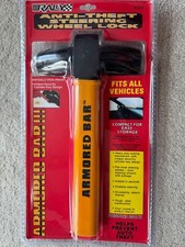 Barra blindada de bloqueo de volante antirrobo compacto Rally + 2 llaves de cilindro, nuevo