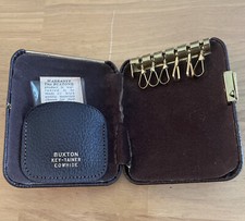 Vintage 1960 Buxton/Key Tainer/KeyHolder/Brown Leather With Original Papers