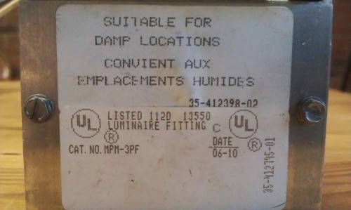 GENERAL ELECTRIC MPM-3PF LUMINAIRE FITTING FOR DAMP LOCATION - Picture 2 of 6