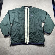 Vintage 90's Adidas Mens XL 3 Stripes Green Full Zip Windbreaker Jacket Y2K 1234