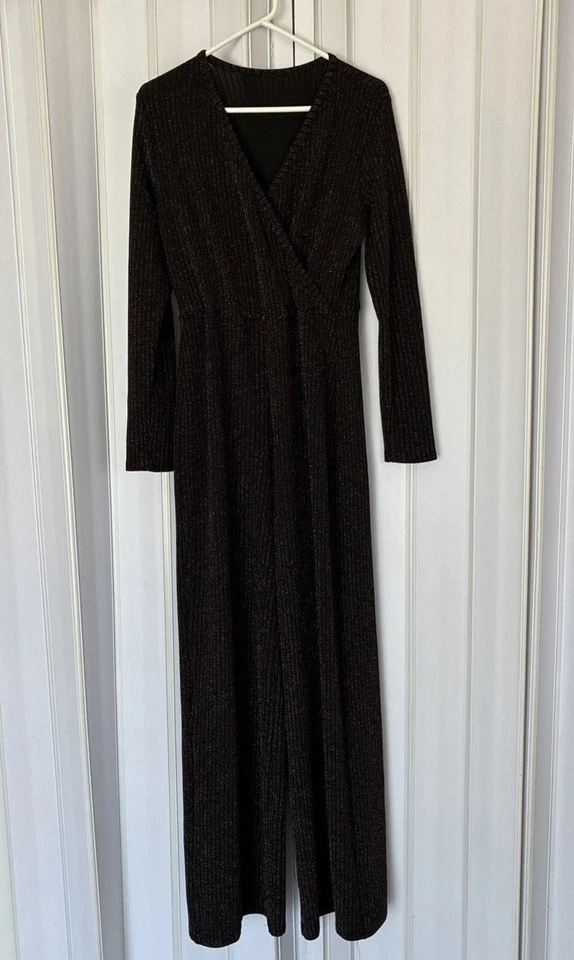 "Mono de mujer manga larga envolvente frontal elegante elástico 35"" piernas largas" Foto 2 de 4