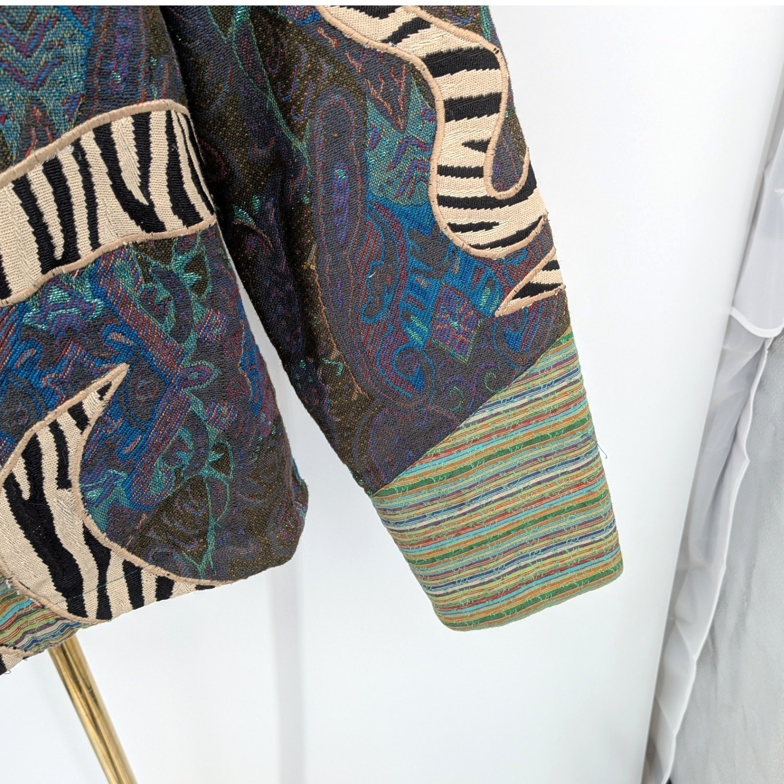 Anu Natural Life Patchwork Jacket M Tapestry Safa… - image 4