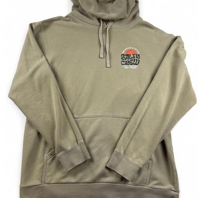 Salty Crew Women's Khaki Cotton Hoodie Size XL Skater Surfer Vibes Sweatshirt