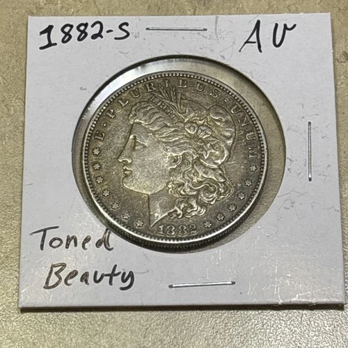 1882-S Morgan Dollar ☆ 90% Silver ☆ AU ☆  Toned Beauty
