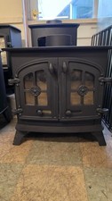 Used stove, Yeoman, 2 doors,Approx 8kW, black, woodburning