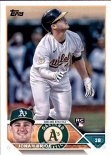 2023 Topps #95 Jonah Bride RC - Oakland As Baseball Card {NM-MT}