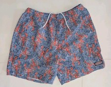 Vineyard Vines Mens Swim Trunks Lobsters Blue Large AOP Board Shorts Bathing