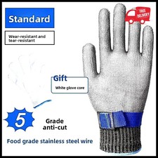 Stainless Steel Wire Mesh Safety Gloves, Cut Resistant Protective Gloves, Food H