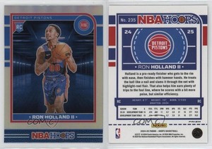 2024 Panini NBA Hoops Rookies Premium Silver Prizm Ron Holland II #235 Rookie RC